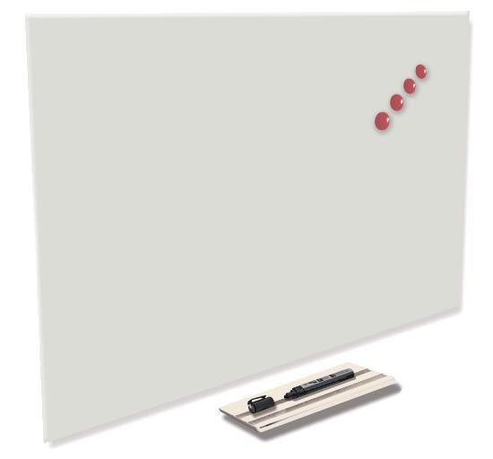 Premium Glassboard verborgen ophang - 120x150 cm - Wit, Zakelijke goederen, Kantoor en Winkelinrichting | Kantoormeubilair en Inrichting