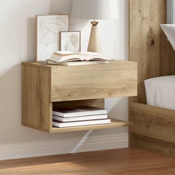 vidaXL Nachtkastje wandgemonteerd arisanaal eikenkleur, Huis en Inrichting, Slaapkamer | Nachtkastjes, Verzenden, Nieuw, Hout