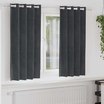 vidaXL Gordijnen 2 st Lichtgrijs 140 x 175 cm fluweel, Verzenden, Nieuw
