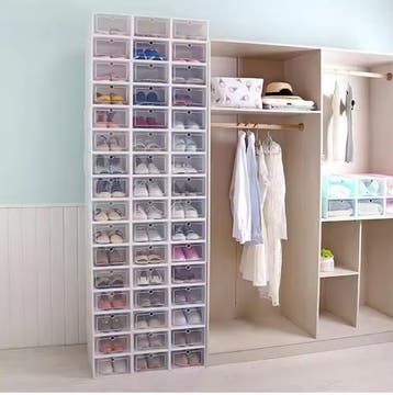 Set van 20/24 Transparante Schoenenboxen –Flip en Stapelbaar, Verzenden, Nieuw