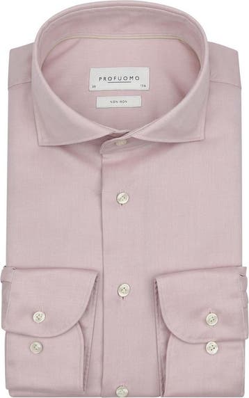 Profuomo Twill Overhemd Lichtroze maat 42 Heren, Verzenden, Nieuw, Roze, Profuomo