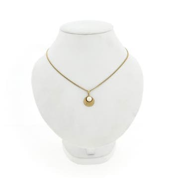 8 karaat hanger met parel (Hanger of bedel), Ophalen of Verzenden, Gebruikt, Goud, Overige merken