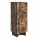 vidaXL Ladenkast Gerookt eiken 33 x 34,5 x 90 cm Bewerkt, Huis en Inrichting, Kasten | Overige, Verzenden, Nieuw