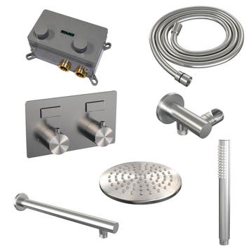 Brauer Brushed Edition Thermostatische Regendoucheset Inbouw, Doe-het-zelf en Verbouw, Sanitair, Ophalen of Verzenden, Nieuw