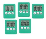 Set van 5 digitale timers, kookwekkers, alarmklokken groen, Ophalen of Verzenden, Nieuw