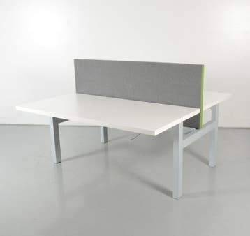 Solidesk benchwerkplek, wit blad, 160 x 80 cm (2x), hoogte, Huis en Inrichting, Bureaus, Ophalen of Verzenden, Nieuw