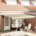 vidaXL Vervangingsdoek voor zonnescherm Groen en geel 4 × 3, Verzenden, Nieuw