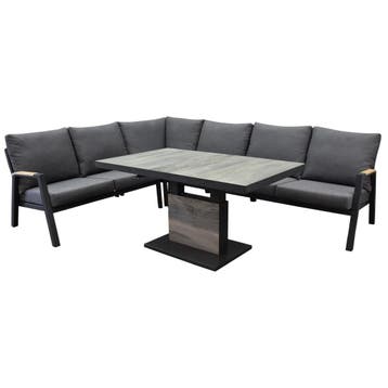 Montenegro hoek loungeset 5 delig verstelbare Vegas tafel, Ophalen of Verzenden, Nieuw, Aluminium