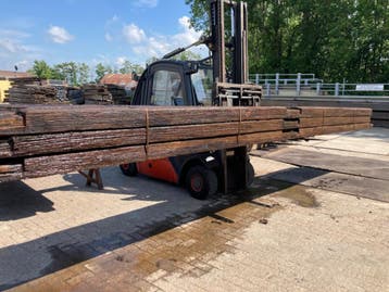 Azobé Balken 130 x 180, Doe-het-zelf en Verbouw, Zo goed als nieuw, Balk, Overige houtsoorten, 50 mm of meer
