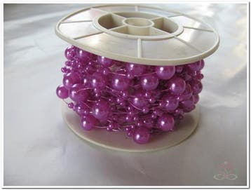 Parelketting Parelguirlande Lila Purple 3+8 mm rol 10 meter, Ophalen of Verzenden, Nieuw