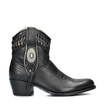 Sendra Deborah enkellaarsjes voor dames in het Zwart, Sendra, Verzenden, Zwart, Lage of Enkellaarzen