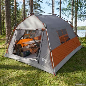 vidaXL Instant Tent Water-resistant 3-persoons Grijs en, Verzenden, Nieuw, Tot en met 2