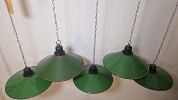 Plafondlamp (5) - Emaille, Staal - Geëmailleerde lampen 5