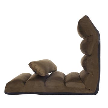 2dekans | Coast vloerstoel met rugleuning opvouwbare, Huis en Inrichting, Stoelen, Ophalen of Verzenden, Zo goed als nieuw, Bruin