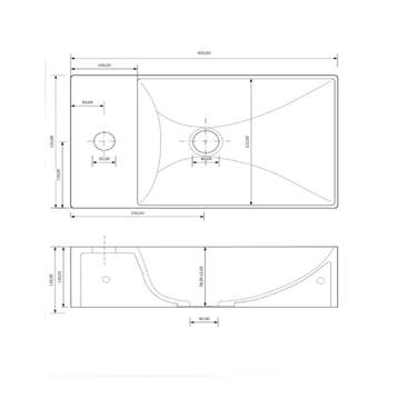 Fontein Gliss Design Freya Solid Marble 40x22x10 cm Zonder, Ophalen of Verzenden, Nieuw