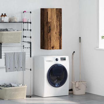 vidaXL Wandkast Oud Hout 34,5 x 34 x 90 cm Bewerkt hout, Minder dan 50 cm, Verzenden, Nieuw, Minder dan 100 cm