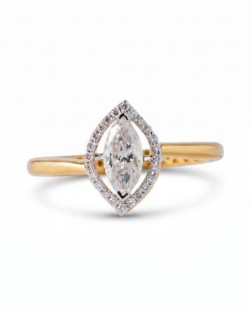 Verlovingsring - 14 karaat Geel goud - 0.65ct. tw. Diamant, Sieraden, Tassen en Uiterlijk