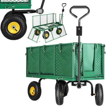 Bolderkar | Tuinkar | 205L | 180 X 51.5 X 72 Cm | Groen |, Ophalen of Verzenden, Nieuw
