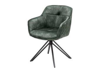 Draaibare design stoel EUPHORIA donkergroen fluweel met, Ophalen of Verzenden, Nieuw