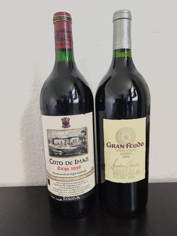 1996 Coto de Imaz & 2003 Gran Feudo Vinas - Rioja, Navarra, Nieuw