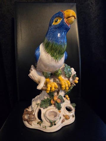 Beeldje, Papagei - 40 cm - Faience