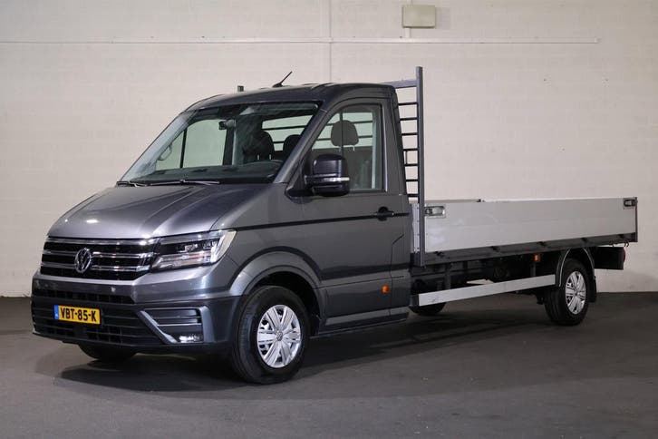Volkswagen Crafter 35 2.0 TDI 177pk L4 Open Laadbak Leer Led, Auto's, Bestelauto's, Lease, Handgeschakeld, Zilver of Grijs, Volkswagen