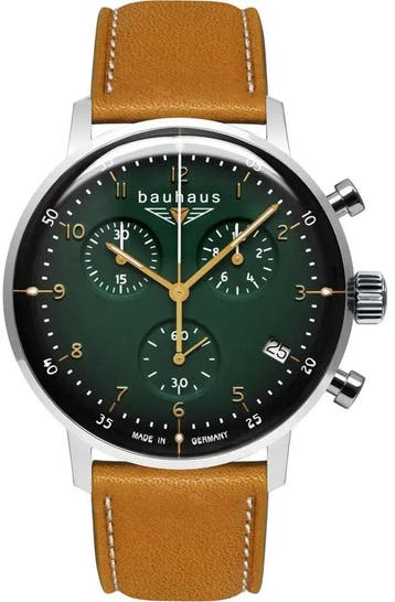 Bauhaus 2096-4 Dessau chronograaf horloge, Sieraden, Tassen en Uiterlijk, Horloges | Heren, Overige merken, Staal, Verzenden, Polshorloge