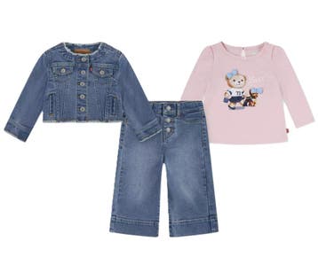 Levis T-shirt jas & Wide Jeans Set Voor Baby’s - 74 (6-9, Ophalen of Verzenden, Nieuw