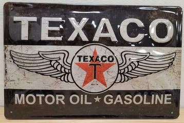 Texaco motor oil gasoline reclamebord, Verzamelen, Verzenden, Nieuw