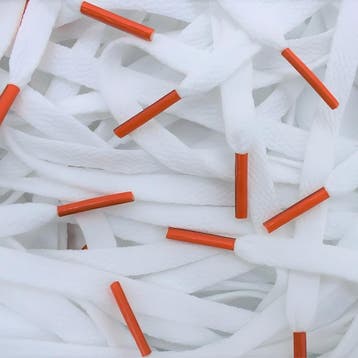 Custom veters - Wit Oranje • 100 120 140 160 180  cm x 8 mm, Ophalen of Verzenden, Nieuw