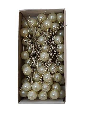 Parelspelden Push pin Ivory 10 mm Set 72, Ophalen of Verzenden, Nieuw