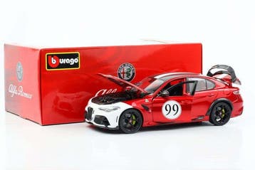 Bburago 1:18 - Model sportwagen - Alfa Romeo Giulia GTAm #99, Nieuw