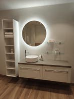 Badmeubel 140cm mat wit met waskom - 0009, Ophalen, Nieuw, Wastafelkast