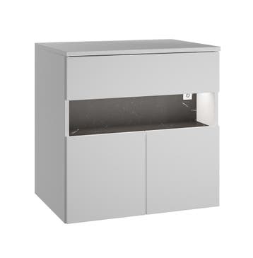 Wastafelkast Lissabon 60 x 44 x 60 cm Wit Badkamerkast, Verzenden, Nieuw, Wastafelkast