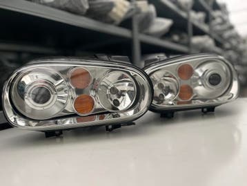 VW GOLF 4 XENON KOPLAMP R L 1J1941016P 1J1941015P, Auto-onderdelen, Verzenden, Gebruikt, Volkswagen