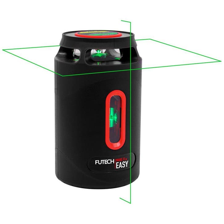 Futech EASY 360° Laser Groen | USB-C Li-Ion + Wandbeugel!, Doe-het-zelf en Verbouw, Meetapparatuur, Nieuw, Ophalen of Verzenden