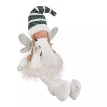 Ruhhy Zittende Kerstfee - 32 cm - Winterse Decoratie met..., Ophalen of Verzenden, Nieuw
