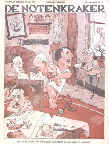 Spotprent over het vertrek van Henri Marchant bij de VDB, Antiek en Kunst, Verzenden
