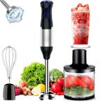Staafmixer 1000W – 4-in-1 Handblender met Hakmolen en Garde, Verzenden, Nieuw