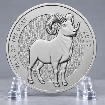 Wereldwijd. 2027 Lunar Year of the Goat – 1 oz Silver Coin –