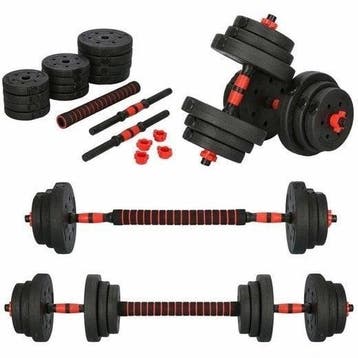 Verstelbare Halter 20kg | Zwart Composiet | Laatste Stuk!, Ophalen of Verzenden, Nieuw, Rug, Halterset