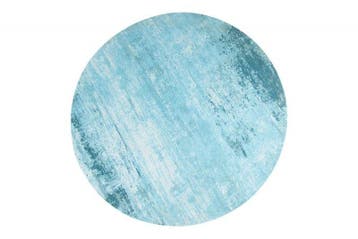 Vintage tapijt MODERN ART 150cm turquoise gewassen ronde, Ophalen of Verzenden, Nieuw