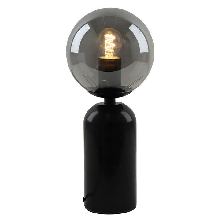 Marmeren tafellamp grijs, Alan, met schakelaar, Huis en Inrichting, Lampen | Tafellampen, Nieuw, Glas, Ophalen of Verzenden