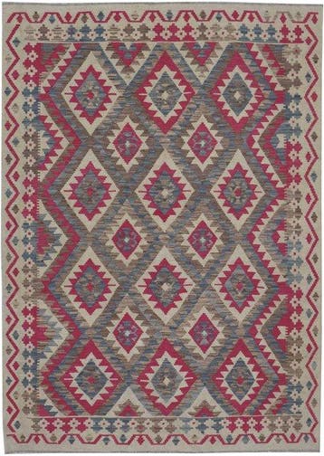 Handgeweven Designer Kelim – Afghan Design - Kelim - 239 cm, Nieuw