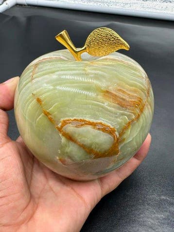 Geen reserveprijs Onyx gepolijste steen Appel- 1598 g - (1)