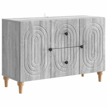 vidaXL TV-kast met lade Grijs sonoma 89 x 34,5 x 60 cm, Minder dan 50 cm, Verzenden, Nieuw, Minder dan 100 cm