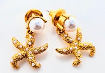 Oscar De La Renta - Verguld - Oorbellen - Starfish
