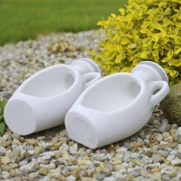 Bloempot - beton - Een paar amforen