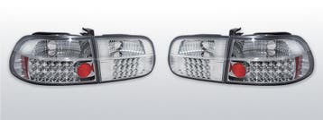 Achterlichten  geschikt voor Honda Civic 92-95 3D  LED chrom, Verzenden, Nieuw, Honda