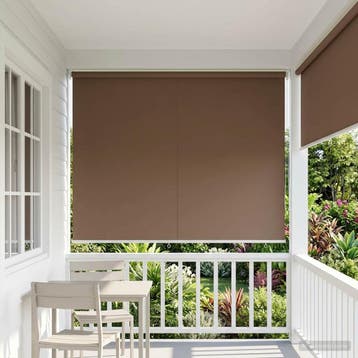 vidaXL Buitenrolgordijn UV-bescherming Taupe 100 x 230 cm (B, Verzenden, Nieuw